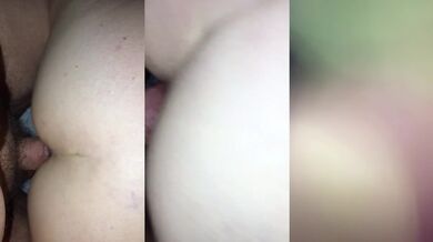 Mom stuffed full with Christmas anal cream cum