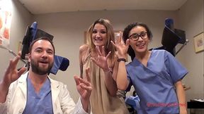 Naughty nurse Alexandria Riley gets anal fingered and humiliated
