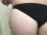 Boy’s Thick, Juicy, Hairy Bubble Butt in a Briefs Thong