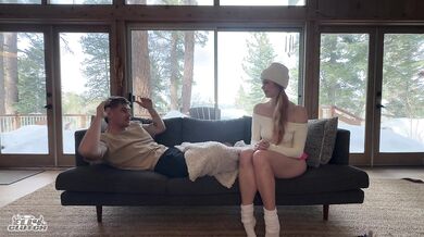 Keeping my sister's bff warm with my dick in a snowy cabin