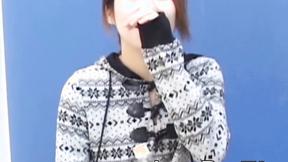 ”Japanese beauty with huge tits is pissing while being watched”