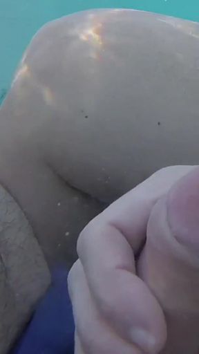 Unforgettable moment from &quot;FLASHING my COCK in front of my STEPDAUGHTER in a PUBLIC POOL and she HELPS me MASTURBATE in&quot;