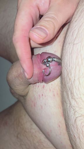 Pissing in white panties