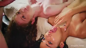 Hottest redhead Naomi Hill and Sofilie in an amazing interracial threesome