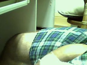 Solo Hunk Yanking Big Rod Via Webcam