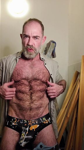 Hairy Dilf Gets Caught Wanking