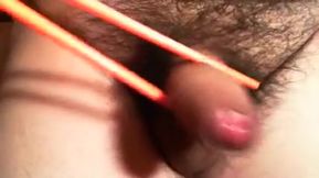 MUST SEE!Chinese fat boy jerk off with chopsticks!