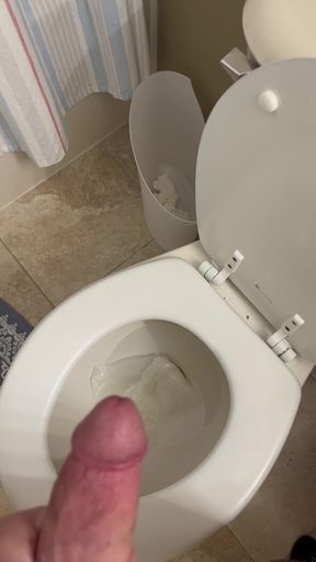 Big Cumshot into toilet