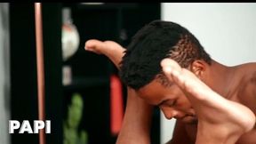 Papi Landon Deepthroats Ricky Donovan's Big Dick & Takes Off His Clothes To Kiss Chest