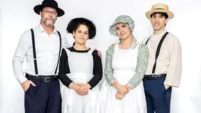 Traditional farm husband teaches his struggling wife a new way to serve their tight-knit community properly