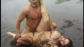 Muscular hunks pound fully in muddy waters.