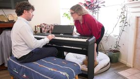 stepmom teaching piano lets stepson fuck her ass to make it more fun