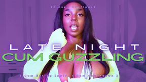 Late Night CUM Guzzling [closed captions]