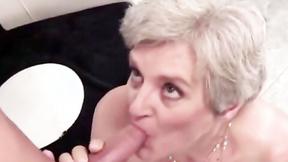 ”Big Boobed Grandma Gives Her Unshaved Beaver For Fucking”