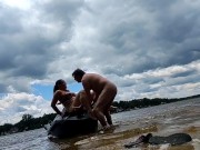 A quick break for a quick public blowjob and fuck on the jet ski