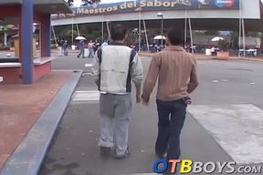 Dudes exchange blowjobs and sixty nine before anal fucking