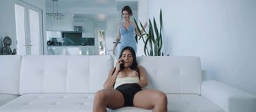 I caught my slut babysitter touching her self