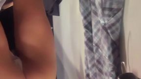 girlfriends best friend sends teasing video while girlfriend changes in next cubicle