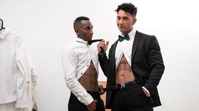 Two straight jock friends are getting ready for prom night