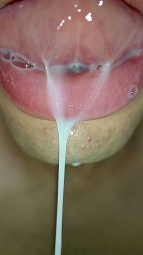 tongue, I want cum in my mouth, tongue, hard, cute, sloopy, submissive milk swallower   Clip 1