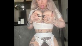 Spying on my Step Sister Hard Fucking Herself in Different Positions and Cums