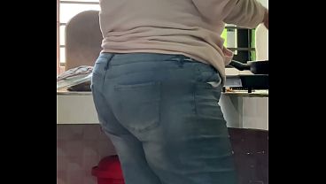 ARAB BBW HOT GIRL NSFW VLOG: Morning Cooking Vlog In Kitchen &amp_ Licking Pussy With Hanging Big Boobs &amp_ Play Big Ass Humping