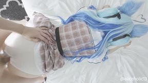 Vtuber cosplay interracial sex &mdash;  multiple cumshot catch