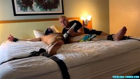 Bound Jorge Whimpers As Matt Tickles And Torment His Cock