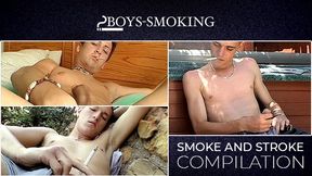 BoysSmoking: Compilation of thin twunks striking cigars while wanking their meat