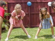 DaughterSwap - Macy Meadows & Krissy Knight Get Naughty With Old Stud In Front Of Their Stepdad
