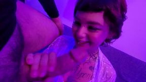 cute alt teen fucks lucky guy and ends with her mouth filled with creamy cum!
