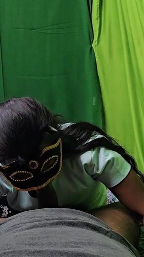Tamil Wife Blowjob to Husband Friend