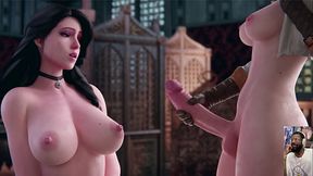 Big Breast Yennefer Gets Sprayed All Over With Futa Cum
