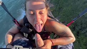 Fucking Mid-Air: Bitch Gets Pounded While Paragliding