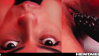 Ebony Girl Canela Skin All The Way Through - Hardcore Anal  DP & Pussy Creampie