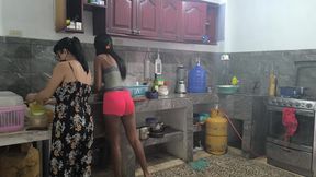 We Are Cooking Lunch and Then We Start Undressing in the Kitchen