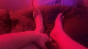Showing Off My Feet and Calves in Bed… What Do You Think?