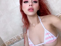 Great Big Boobs On Masturbating Redhead
