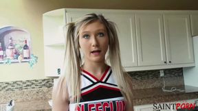 April Gives Mike a Private Cheer Routine