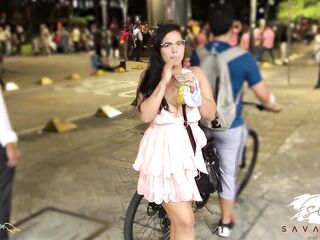 My Ally controls my climax with the lush of lovense in a public park and I make a great squirt