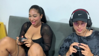 I invite my girlfriend's best friend to play with me.