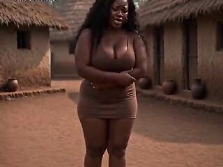 Afro hot [AI - Generated] black biggest large titties large butt thick ebony naija nigerian sexually excited hawt aged mother I'd like to fuck black 3-headed dominatrix screwed raw in public raw, no cock-sock by a darksome skin poor grand-daddy