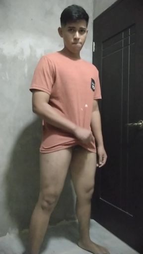 Young Latino Jerks off in His Room