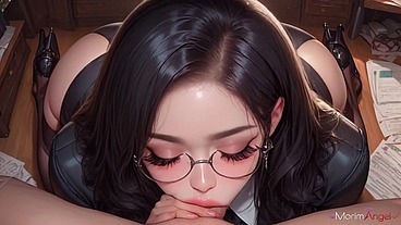 She bent to pick up her glasses and I used the moment to fuck her dripping hole raw.[AI]