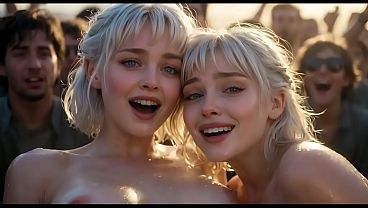 Teen 3D beauty fairy gets a wild orgasm in front of the crowd