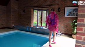 Swim &amp; Play in Pvc Mac, Latex and Heels