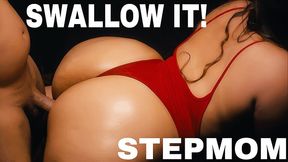 Latina Stepmom Sneaky Blowjob - Stepson Cums Down Her Throat