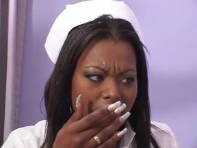 Ebony goddess seduces white patient with her amazing black ass