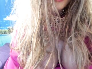 Large Breasts Golden-haired Porn Model Gloria Sabra Dancing With Biggest Tits