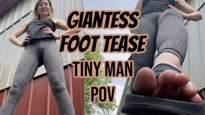 Giantess Foot Tease Tiny Man POV